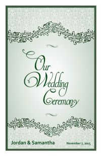 Wedding Program Cover Template 4B - Version 4